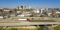 Bright Daylight Aerial View Downtown Urban Metro Area of Birmingham Alabama Royalty Free Stock Photo