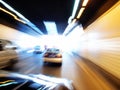 Cars in tunnel Royalty Free Stock Photo