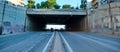 Cars tunnel in a street Royalty Free Stock Photo