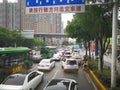 Cars waiting for traffic lights