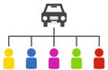 Carsharing Concept Illustration Royalty Free Stock Photo