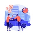 Carsharing service abstract concept vector illustration. Royalty Free Stock Photo