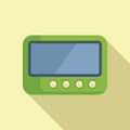 Carsharing taximeter icon flat vector. Traffic face app Royalty Free Stock Photo