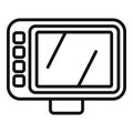 Carsharing taximeter icon outline vector. Traffic face app Royalty Free Stock Photo