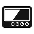 Carsharing taximeter icon simple vector. Traffic face app Royalty Free Stock Photo