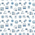 Carsharing vector carpooling blue creative Seamless Pattern