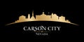 Carson City Nevada city silhouette black background Royalty Free Stock Photo
