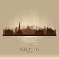 Carson City Nevada city skyline vector silhouette Royalty Free Stock Photo