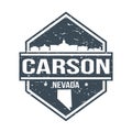 Carson City Nevada Travel Stamp Icon Skyline City Design Tourism Seal Passport Vector.