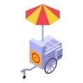 Cart for baking icon, isometric style Royalty Free Stock Photo