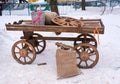 Cart, box, and bag.