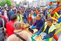 The cart festival in London, free fruit for everyone.