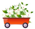 Cart flowers Royalty Free Stock Photo