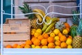 Cart with fresh fruits in Syracuse, Sicily, Italy Royalty Free Stock Photo
