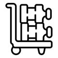 Cart gallon water icon outline vector. Cooler company