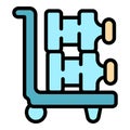 Cart gallon water icon vector flat