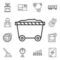 Cart icon. Detailed set of manufacturing icons. Premium quality graphic design. One of the collection icons for websites, web Royalty Free Stock Photo