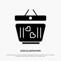 Cart, Love, Heart, Wedding solid Glyph Icon vector