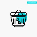 Cart, Love, Heart, Wedding turquoise highlight circle point Vector icon