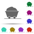 Cart in multi color style icon. Simple glyph, flat vector of energy icons for ui and ux, website or mobile application Royalty Free Stock Photo