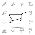 cart, sand, wheelbarrow icon. Simple thin line, outline vector element of Construction tools icons set for UI and UX, website or Royalty Free Stock Photo