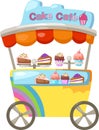 Cart stall and a cupcake