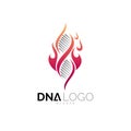 DNA logo, icon of life, fire and DNA Royalty Free Stock Photo