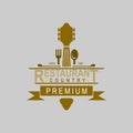 Restaurant logo with country design vintage