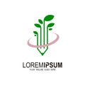 Pencil Tree Vector Logo Illustration,  Pencil tree logo Royalty Free Stock Photo