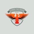 Eagle icon with wing logo illustration Royalty Free Stock Photo