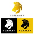 Horse logo with simple design, mustang icon Royalty Free Stock Photo