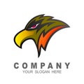 Eagle logo vector, furious eagle sport vector logo