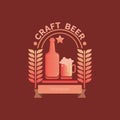 Beer label reword logo design, Craft beer vector logo