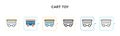 Cart toy vector icon in 6 different modern styles. Black, two colored cart toy icons designed in filled, outline, line and stroke Royalty Free Stock Photo