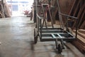 Cart at Wood Mill Factory Royalty Free Stock Photo