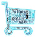 Cart Website eStore Icon Sale Offers Text Illustration