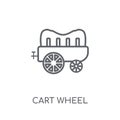 Cart Wheel linear icon. Modern outline Cart Wheel logo concept o