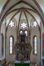 CARTA, ROMANIA - 13 AUGUST, 2017: The interior of a chatolic church Royalty Free Stock Photo