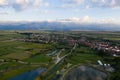 Carta village and the Fgaras mountains in Romania