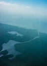 Cartagena Aerial View from Window Plane Royalty Free Stock Photo