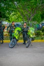 CARTAGENA, COLOMBIA - NOVEMBER 07, 2019: Law enforcment personel at the independece day parade on the streets of Royalty Free Stock Photo