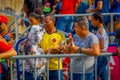 CARTAGENA, COLOMBIA - NOVEMBER 07, 2019: Unidentified spectators at the independece day parade on the streets of
