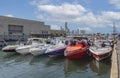 Boats in the touristical seasson, In the Animas bay at the morning