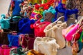 Street sell of handcrafted traditional Wayuu bags in Cartagena de Indias