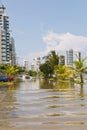 Cartagena flooded street Royalty Free Stock Photo