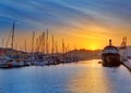 Cartagena Murcia port marina sunrise in Spain