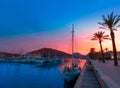 Cartagena Murcia port marina sunset in Spain Royalty Free Stock Photo