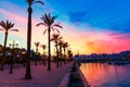 Cartagena Murcia port marina sunset in spain Royalty Free Stock Photo