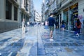 Commercial shopping street in Cartagena, Spain called calle mayor