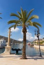 Cartagena Murcia Spain waterside including Cola de ballena and palm trees